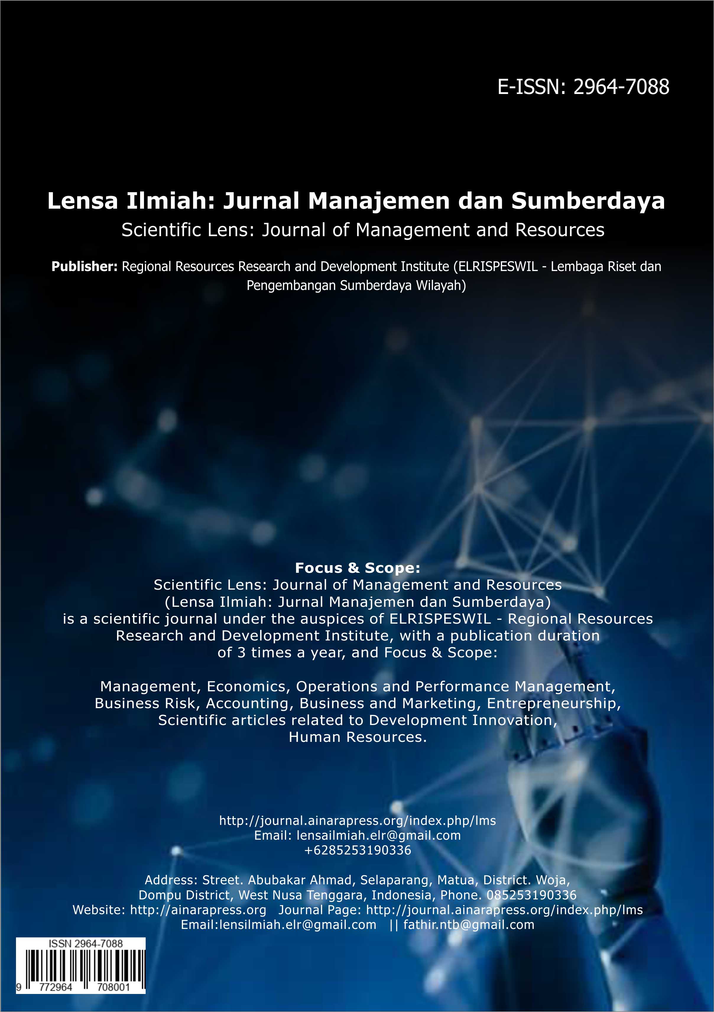 					View Vol. 5 No. 1 (2026): Lensa Ilmiah: Jurnal Manajemen dan Sumberdaya
				
